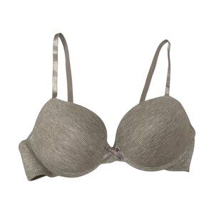 Daisy Fuentes Full Figure Wire Bra 34C Push-Up Grey/Gray New without Tags NWOT